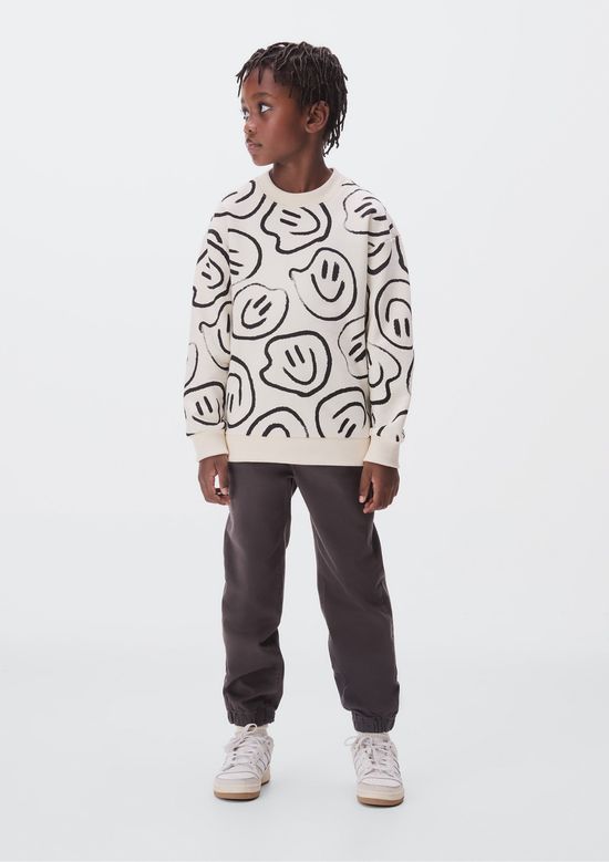 Foto do produto: Calça Jogger Infantil Menino Em Moletom Sarjado - Cinza