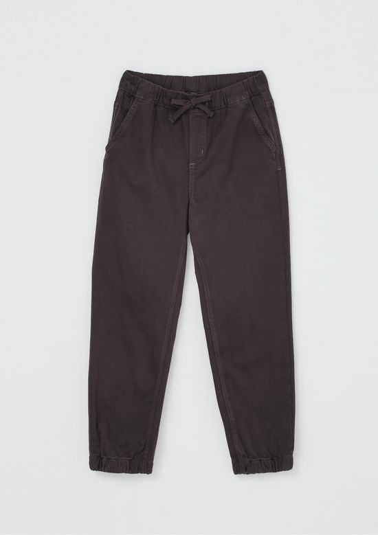 Foto do produto: Calça Jogger Infantil Menino Em Moletom Sarjado - Cinza