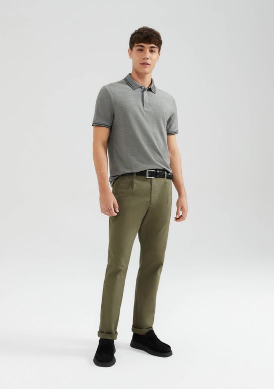 Foto do produto: Camisa Polo Masculina Manga Curta Em Piquet - Marrom