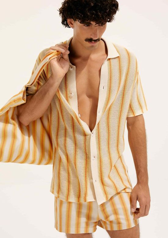 Foto do produto: Camisa Manga Curta Listrada Hering + Cosmo - Laranja