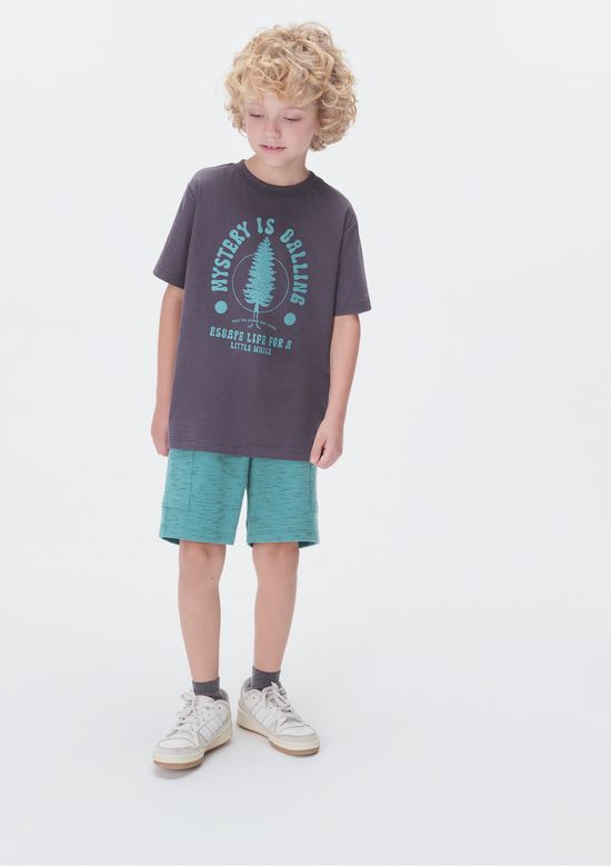 Foto do produto: Conjunto Curto Infantil Menino Com Estampa - Cinza