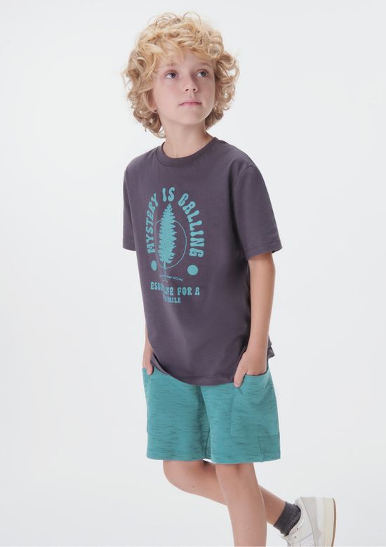Foto do produto: Conjunto Curto Infantil Menino Com Estampa - Cinza