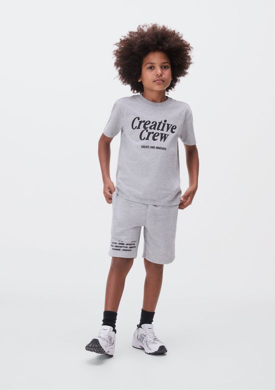 Foto do produto: Conjunto Curto Infantil Menino Com Estampa - Cinza