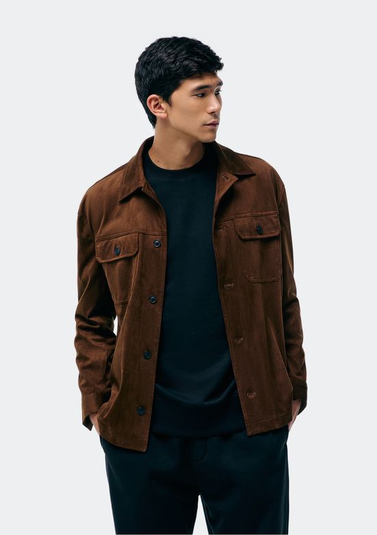Foto do produto: Jaqueta Masculina Em Suede Leve - Marrom