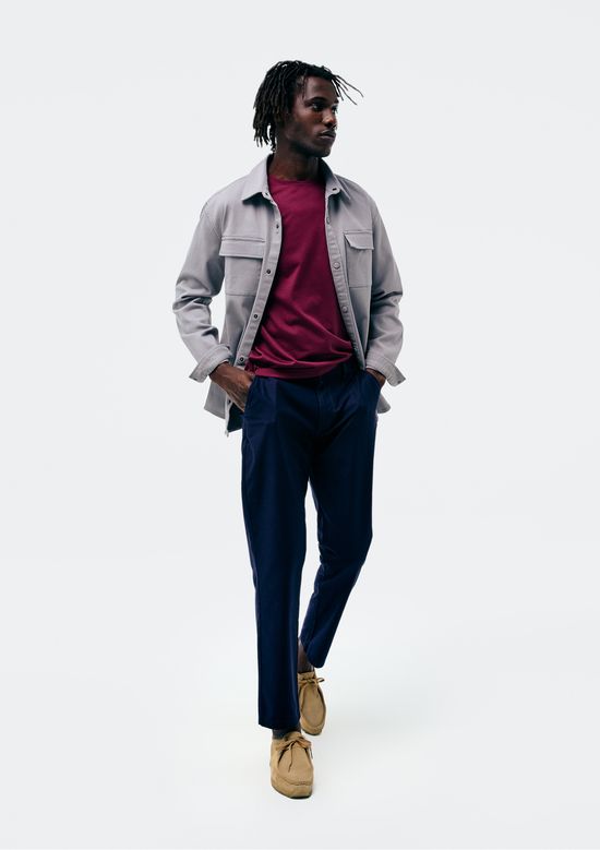 Foto do produto: Calça Masculina Reta Chino Em Sarja - Azul