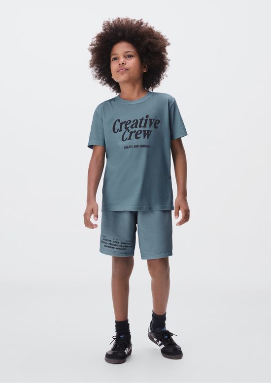 Foto do produto: Conjunto Curto Infantil Menino Com Estampa - Azul