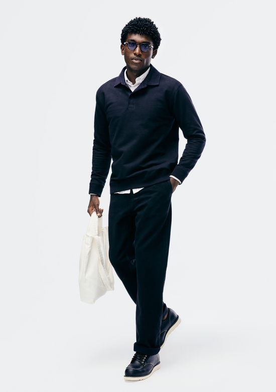 Foto do produto: Calça Reta Masculina Em Sarja - Preto