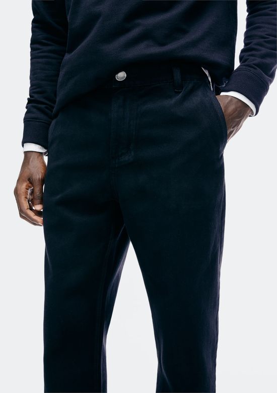 Foto do produto: Calça Reta Masculina Em Sarja - Preto