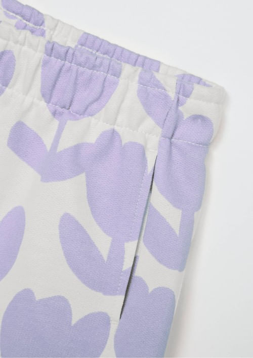 Foto do produto: Shorts De Moletom Infantil Menina Estampado - Lilás
