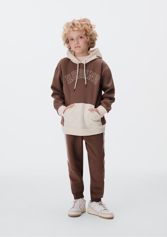 Foto do produto: Blusão De Moletom Com Capuz Infantil Menino - Marrom