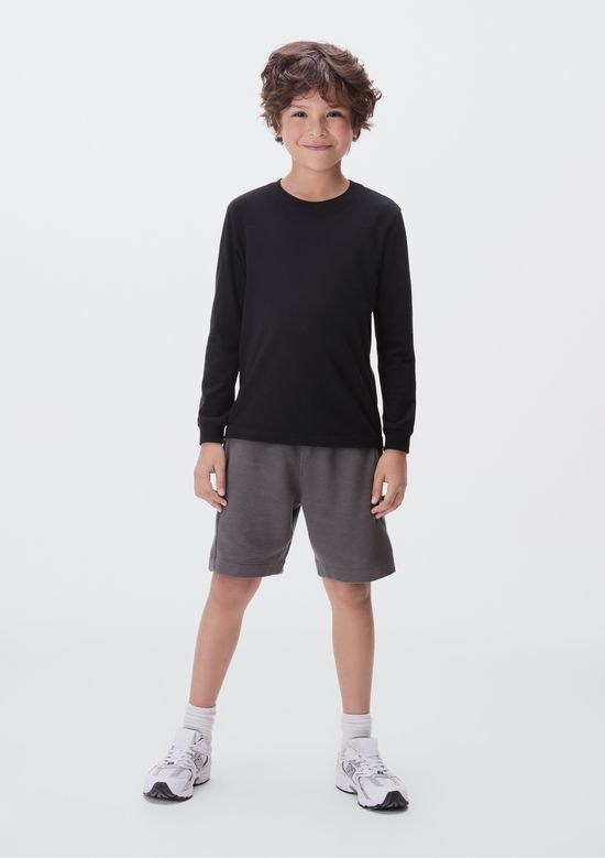 Foto do produto: Bermuda Infantil Menino Em Malha Texturizada - Cinza