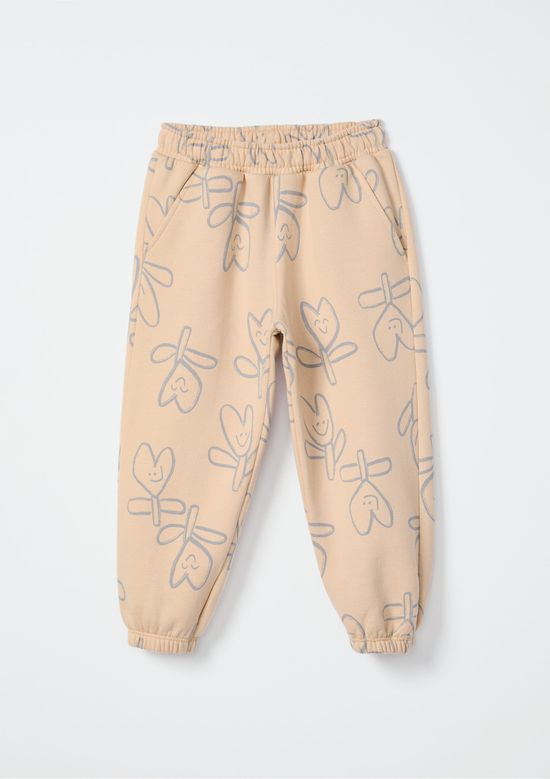 Foto do produto: Calça Infantil Menina Toddler Jogger Estampada - Bege