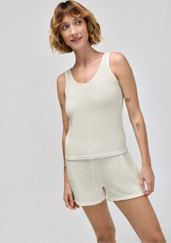 Foto do produto: Regata Feminina Em Tricô - Off white