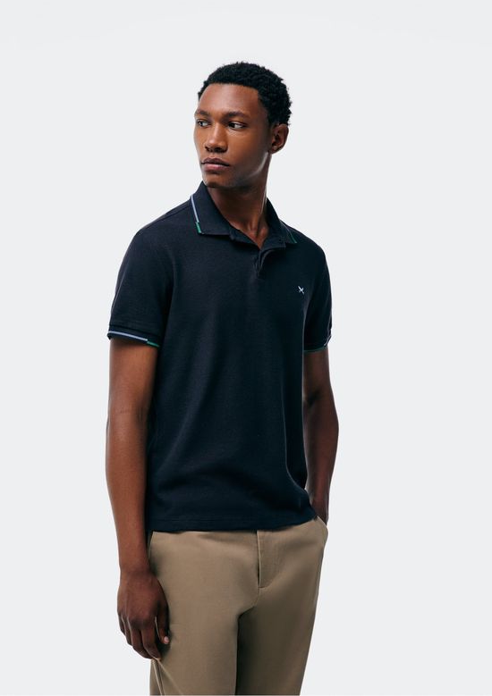 Foto do produto: Camisa Polo Masculina Manga Curta Com Bordado - Preto
