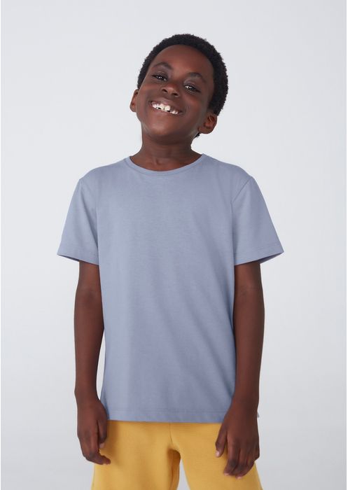 Camiseta Básica Infantil Menino Regular Hering Kids - Azul