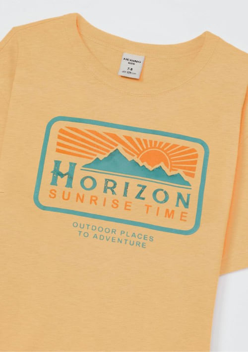 Foto do produto: Camiseta Oversized Infantil Menino Com Estampa - Laranja
