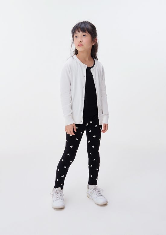 Foto do produto: Calça Legging Infantil Menina Estampada Hering Kids - Preto