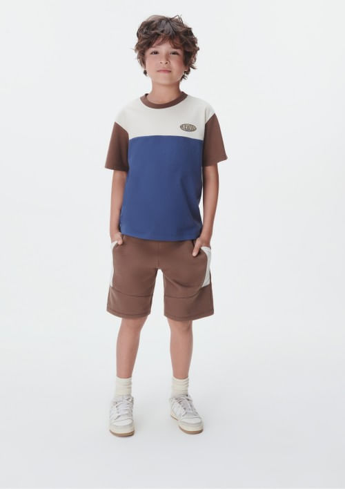 Foto do produto: Camiseta Com Recortes Infantil Menino - Azul