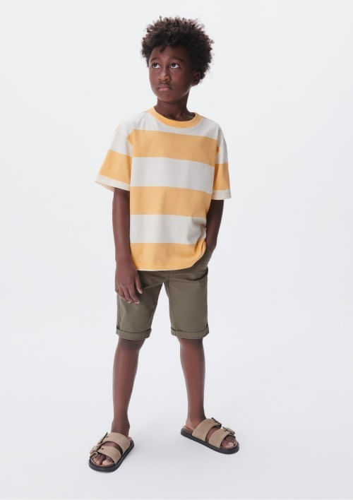 Foto do produto: Camiseta Oversized Infantil Menino Estampada - Laranja
