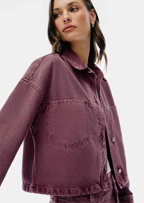 Foto do produto: Jaqueta De Sarja Feminina - Roxo
