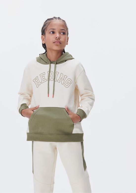 Foto do produto: Blusão De Moletom Com Capuz Infantil Menino - Creme