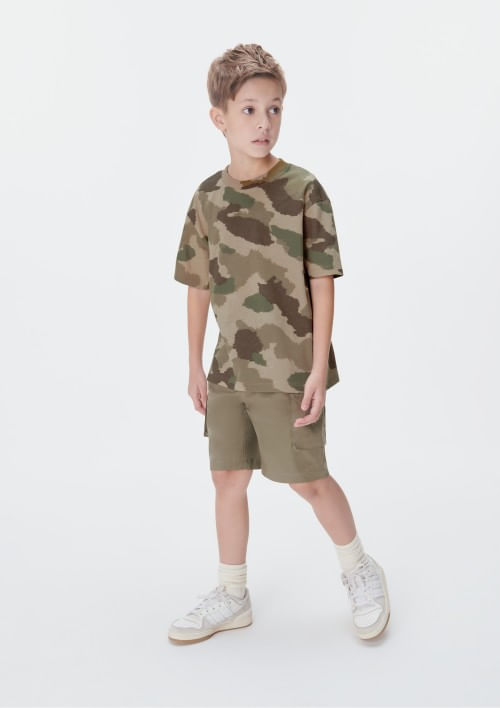 Foto do produto: Camiseta Oversized Infantil Menino Estampada - Verde