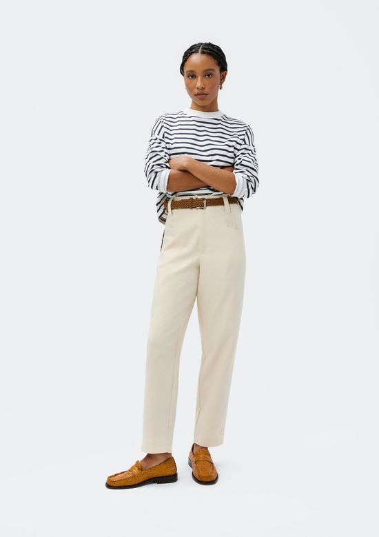 Foto do produto: Calça Feminina Carrot Empapelada - Creme