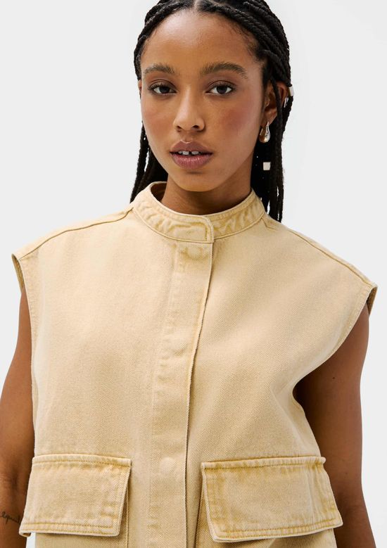 Foto do produto: Colete Feminino De Sarja - Bege