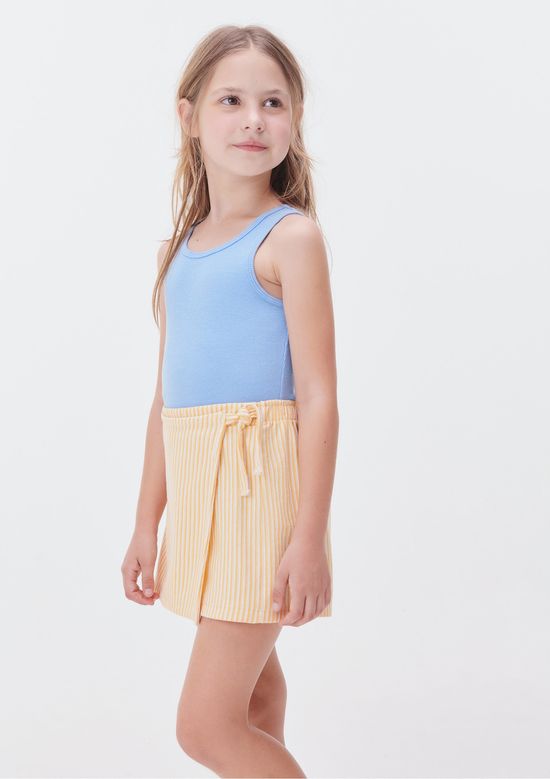Foto do produto: Shorts Saia Transpassada Infantil Menina - Laranja