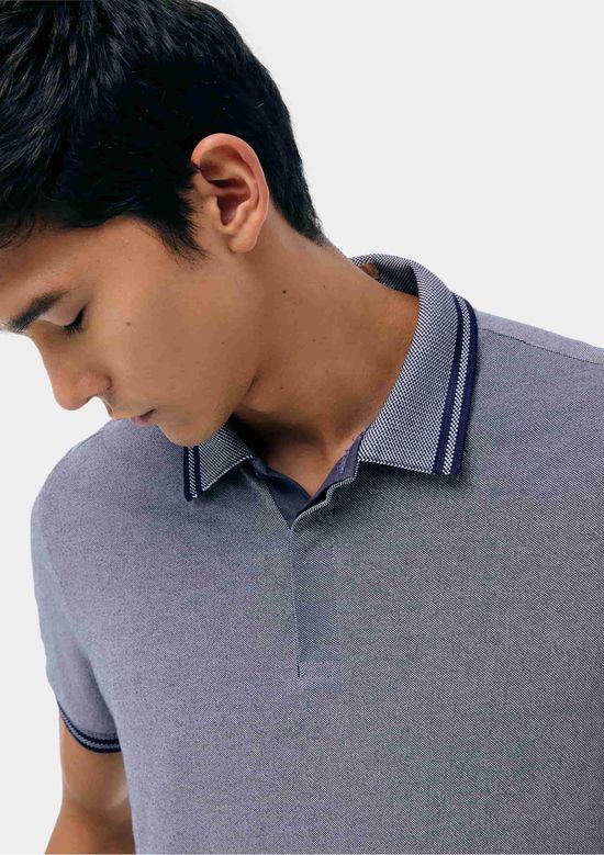 Foto do produto: Camisa Polo Masculina Manga Curta Em Piquet - Azul