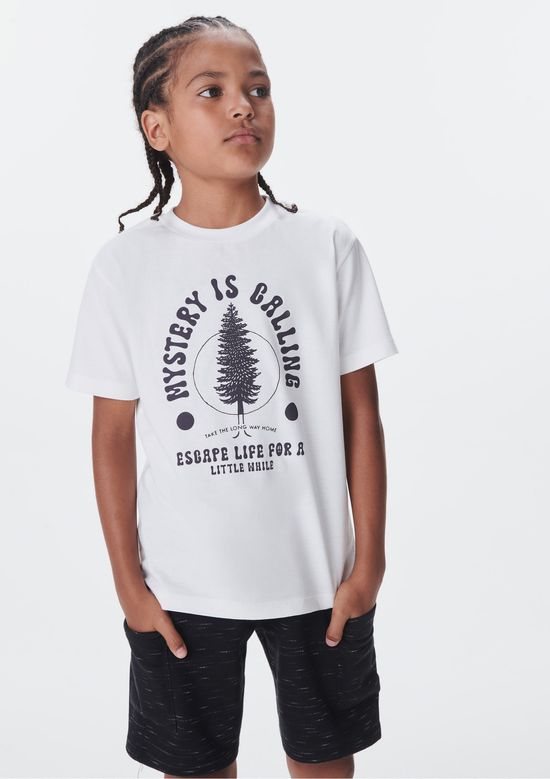 Foto do produto: Conjunto Curto Infantil Menino Com Estampa - Off white