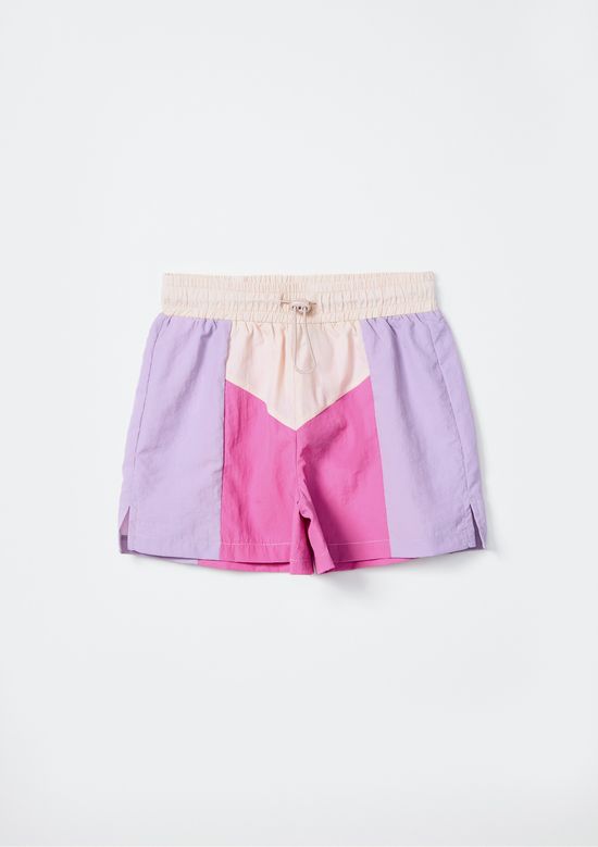 Foto do produto: Shorts Infantil Menina Em Nylon Com Recortes - Lilás