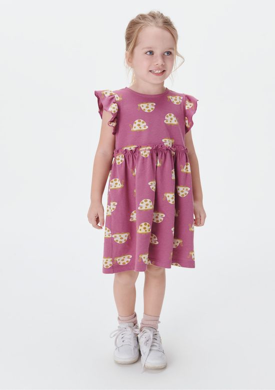 Foto do produto: Vestido Infantil Toddler Com Babado - Rosa