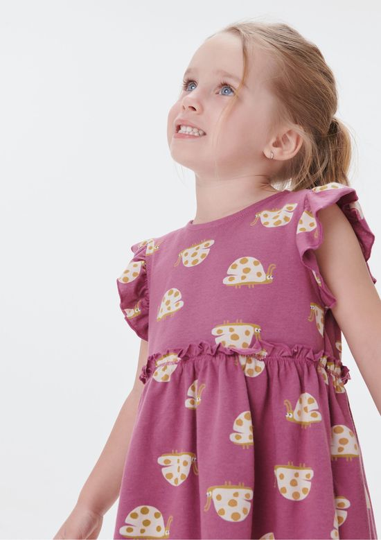 Foto do produto: Vestido Infantil Toddler Com Babado - Rosa