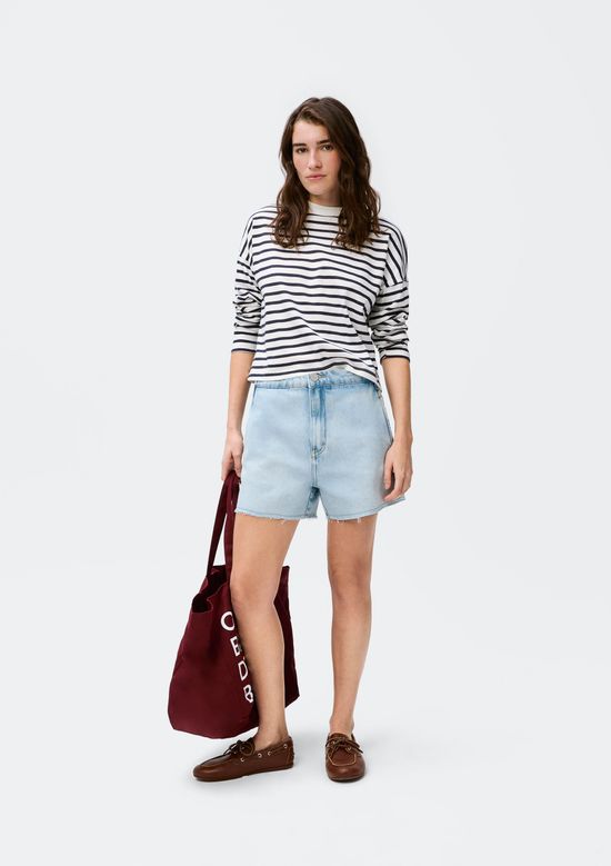Foto do produto: Shorts Jeans Feminino Barra A Fio - Azul