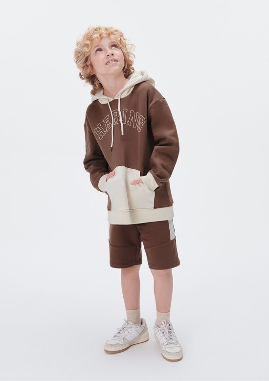 Foto do produto: Bermuda Infantil Menino Com Recortes - Marrom