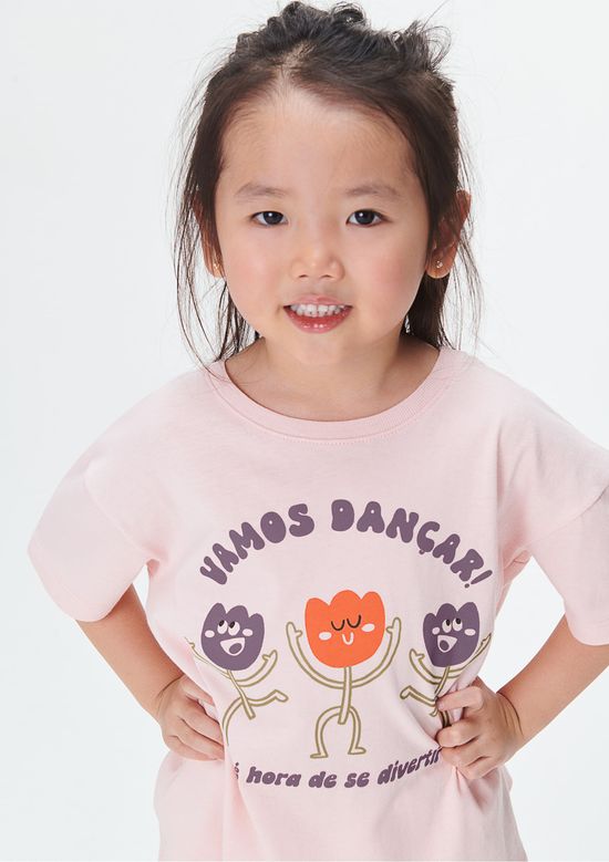 Foto do produto: Conjunto Curto Infantil Menina Toddler Estampado - Rosa