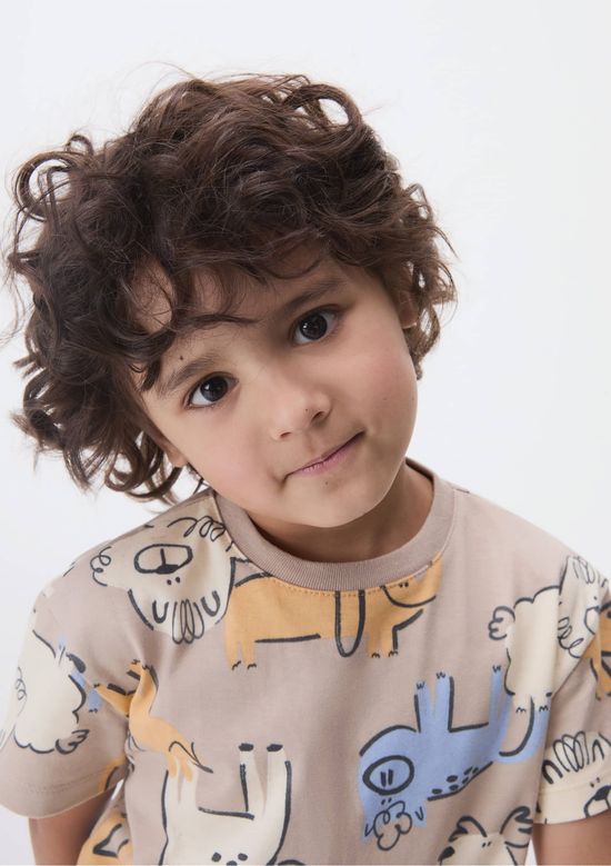 Foto do produto: Camiseta Infantil Menino Toddler Oversized - Marrom
