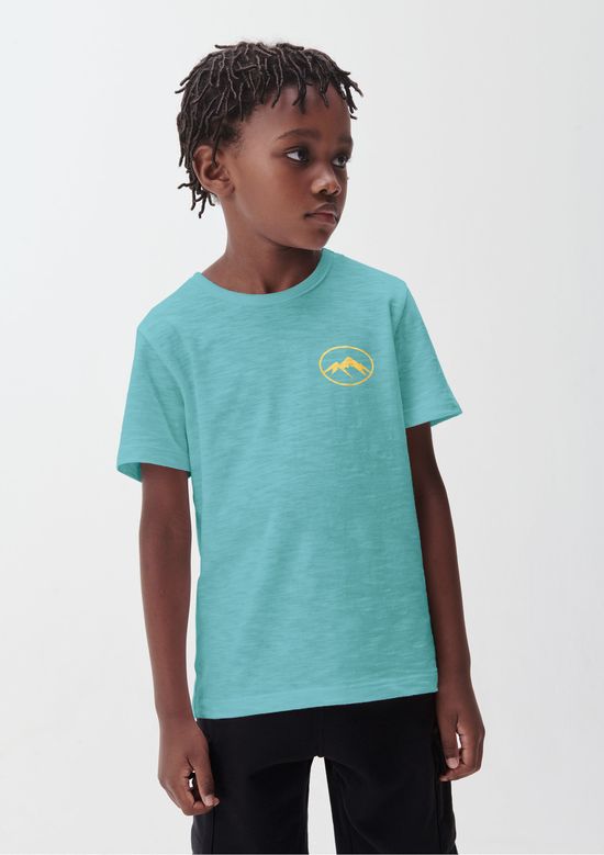 Foto do produto: Camiseta Infantil Menino Estampada Flamê - Azul