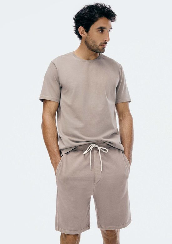 Foto do produto: Bermuda Masculina Em Malha Estonada - Bege