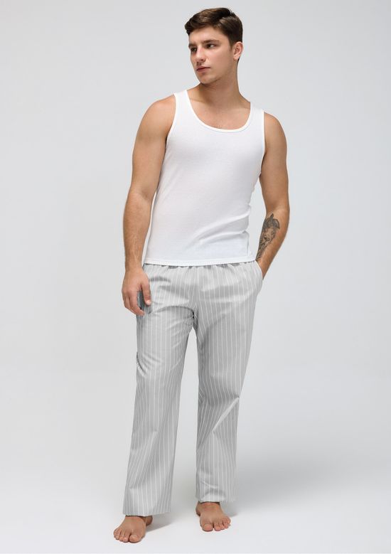 Foto do produto: Calça Masculina Estampada Listrada - Cinza