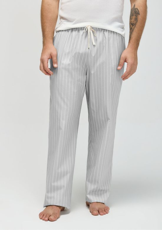 Foto do produto: Calça Masculina Estampada Listrada - Cinza