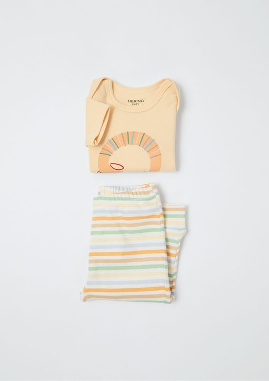 Foto do produto: Conjunto Bebê Menino Em Ribana Com Body e Calça - Multicolorido