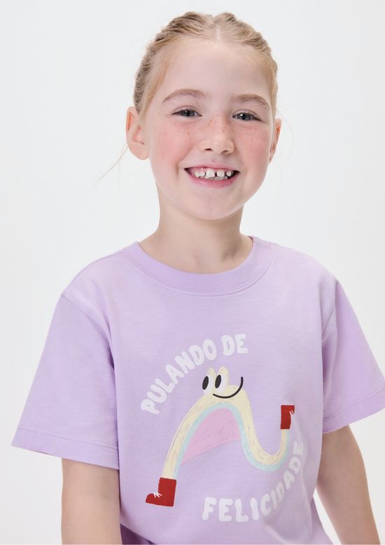 Foto do produto: Pijama Infantil Menina Curto Com Estampa - Lilás