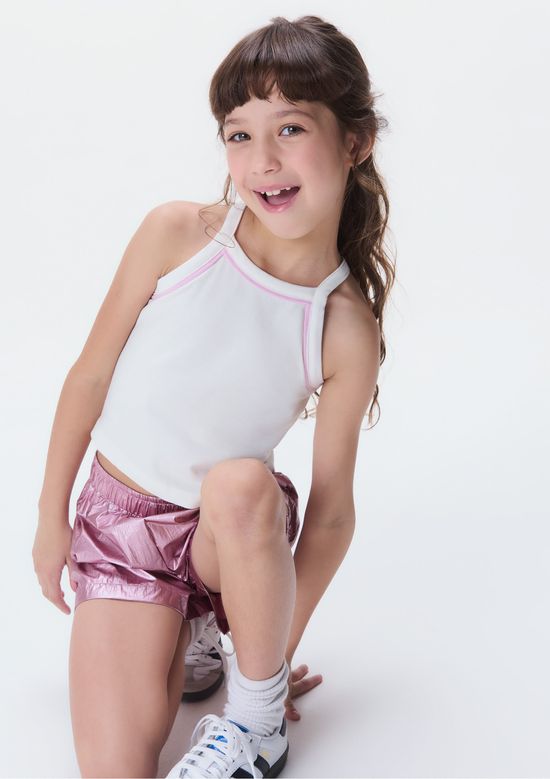 Foto do produto: Regata Cropped Infantil Menina - Off white