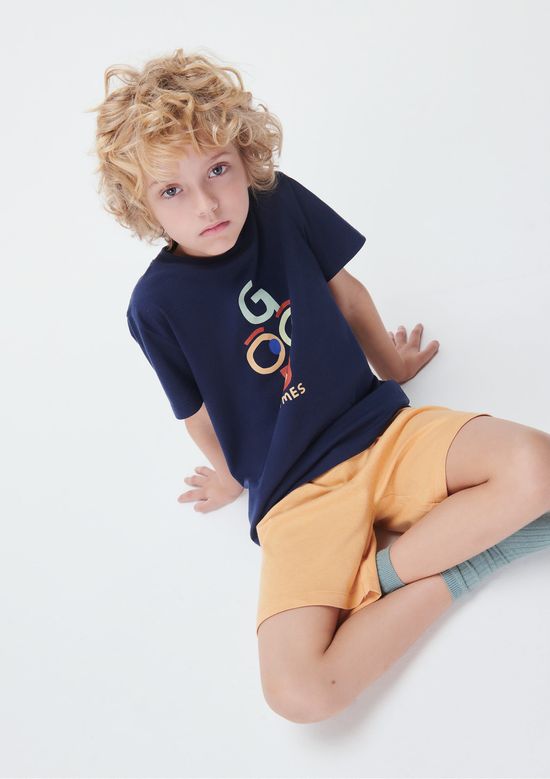 Foto do produto: Pijama Infantil Menino Curto Com Estampa - Azul