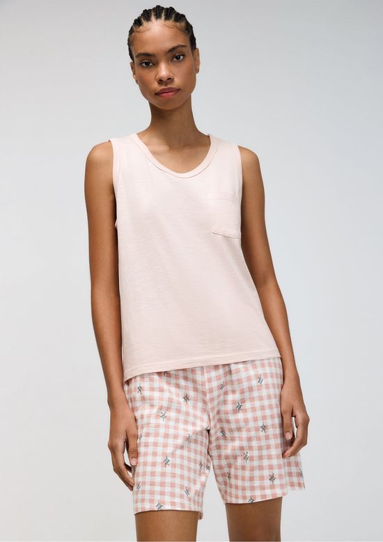 Foto do produto: Pijama Curto Feminino Amplo Estampado - Rosa