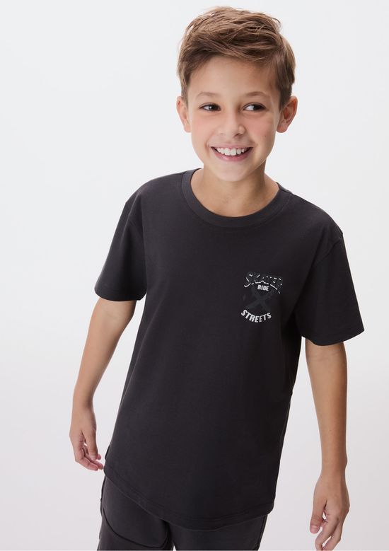 Foto do produto: Conjunto Curto Infantil Menino Com Estampa - Preto