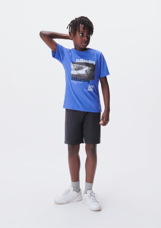 Foto do produto: Conjunto Infantil Menino Curto Com Estampa - Azul
