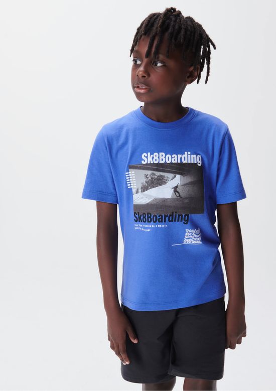 Foto do produto: Conjunto Infantil Menino Curto Com Estampa - Azul